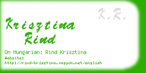 krisztina rind business card